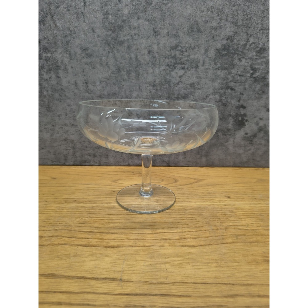 Footed Crystal Dessert Glass Heritage pattern